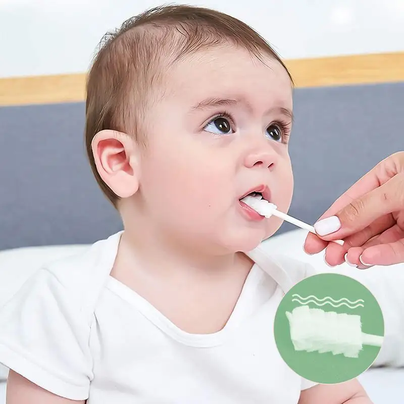 Baby Tongue Cleaner Hygienic Baby Toothbrush Toddler Toothbrush Clean Skin-Friendly Gauze Individual Packaging For