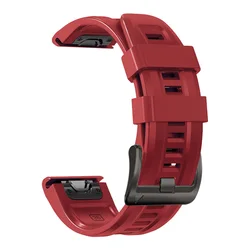 Enhanced Silicone Strap for Smartwatches - Premium QuickFit Watchband, 22mm & 26mm (Style3 Red)