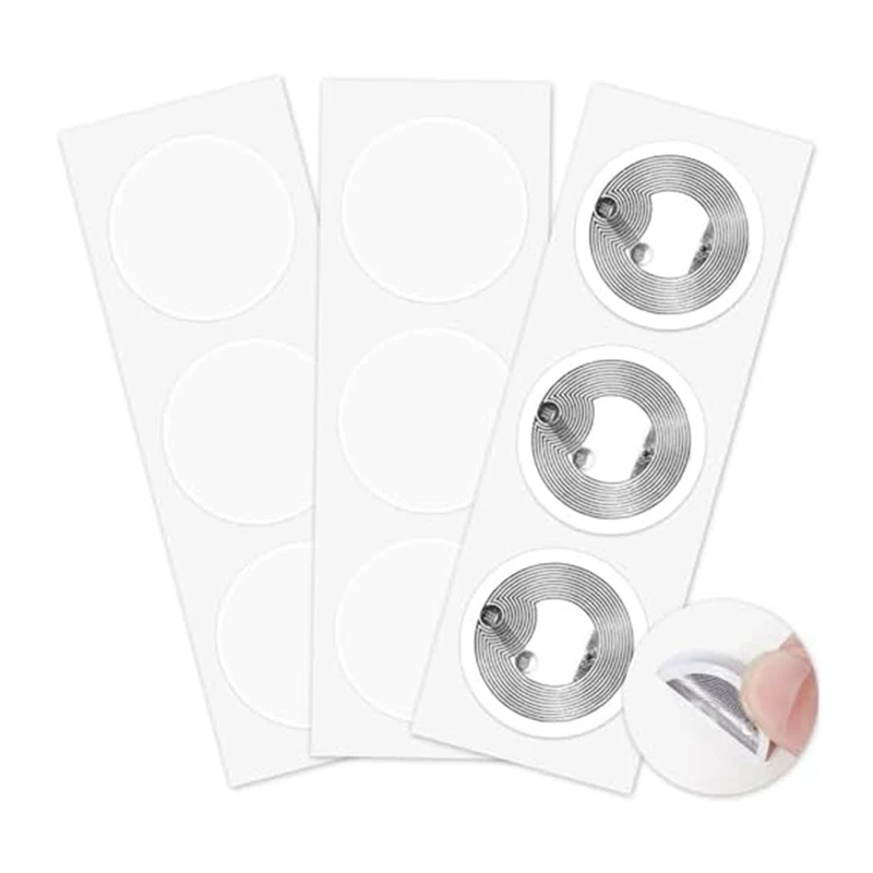 

60Pcs NFC Stickers NFC Tag Chip Rewritable NFC Tag Compatible NFC Enabled Mobile Devices Easy To Use White