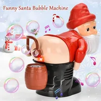 Funny Bubble Machine Santa Bubble Toy Electric Santa Butt Blowing Bubbles with Music and Lights Christmas Gift for Kids 1