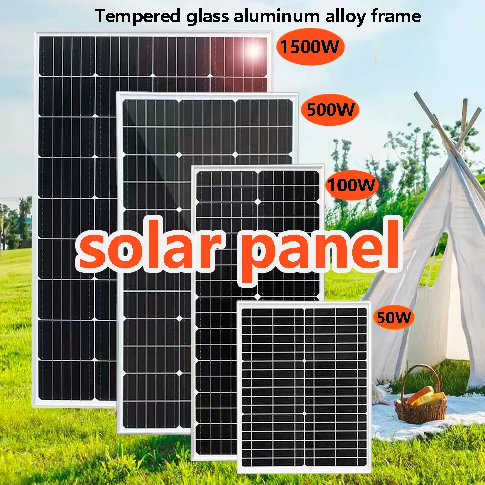 

18V Solar Panel High-Power Rigid Panel Used For Photovoltaic Power Generation In Outdoor RV Ship Home Power Generation System