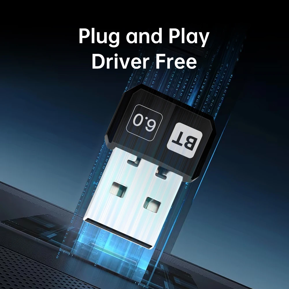 Advanced USB Bluetooth 6.0 Dongle - Wireless Audio Receiver & Transmitter for PC and Laptop Accessories
