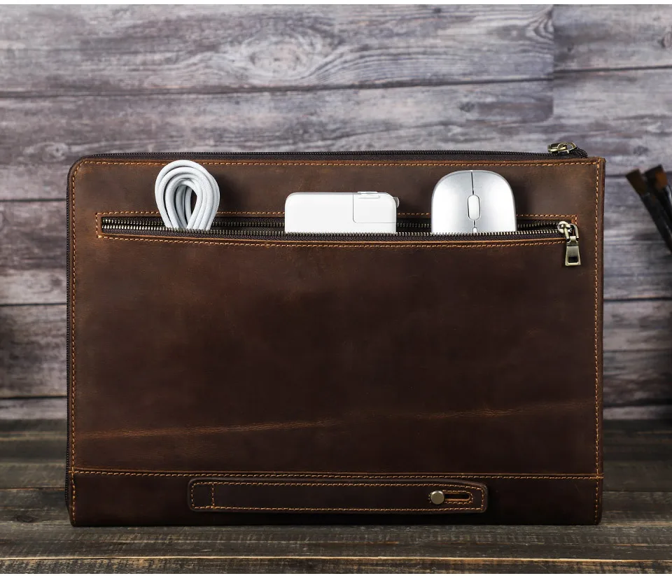 saco do portátil de couro genuíno para macbook pro polegada macbook air ar caso pro acessórios de capa de manga