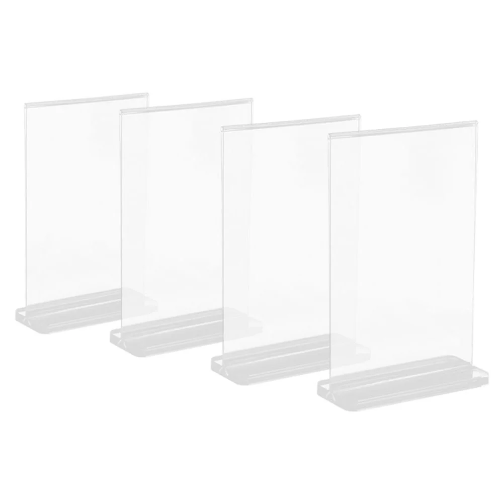 

Tabletop Sign Holder Vertical Sign Holder Clear Menu Display Stand Desktop Poster Holder Acrylic Sign Holder for Restaurant
