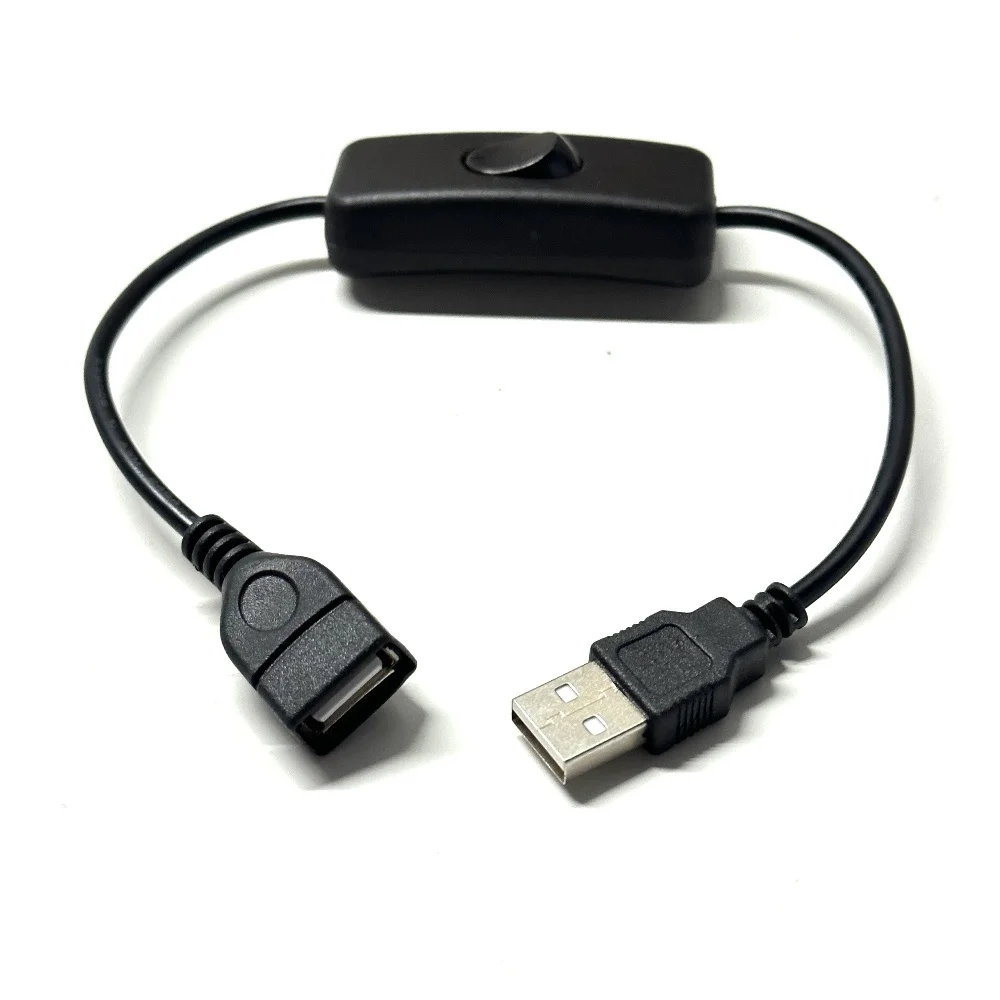 USB Cable With Switch ON/OFF Cable Extension Toggle for USB Lamp USB Fan Power Supply Line Durable Adapter USB Headset LED