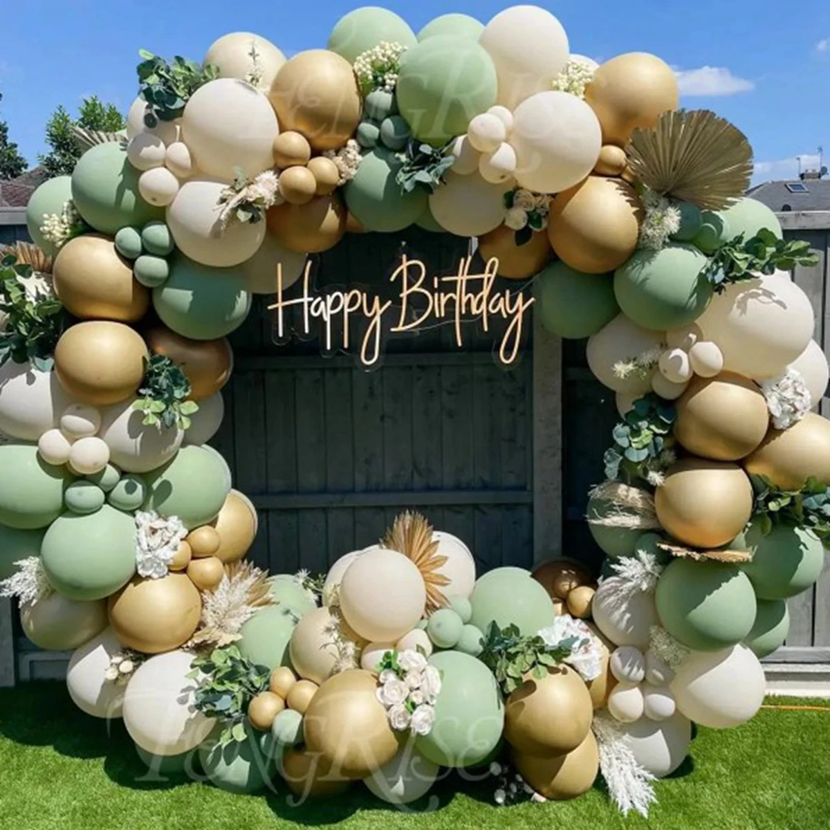 Ensemble de guirxiété d'arche de ballon vert et blanc, fête à thème safari  dans la jungle, décor de douche de bébé, décorations de fête d'anniversaire  pour enfants, Apk Bos - AliExpress