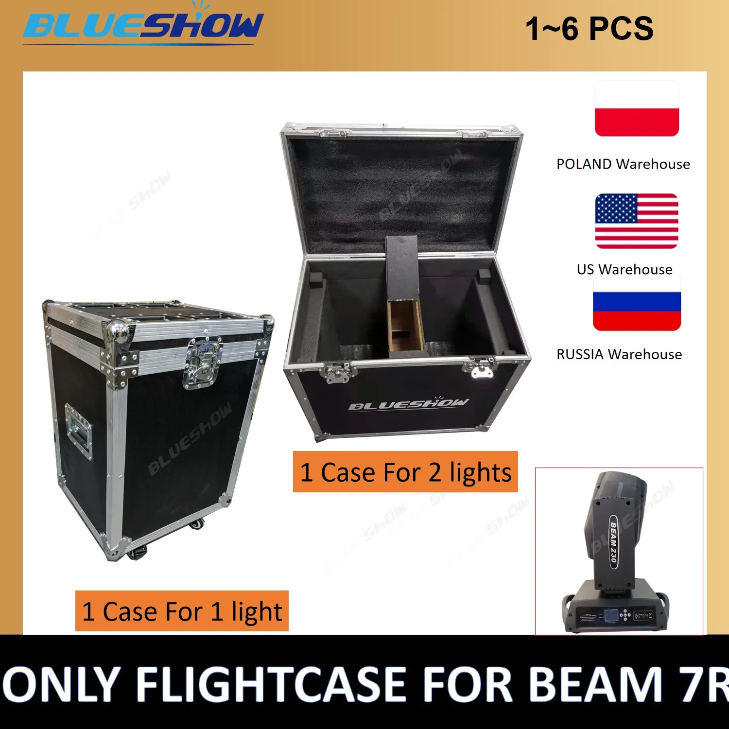 Free-Duty-Flight-Case-Beam-7R-Sharpy-Beam-230w-7R-Fly-case-Single ...