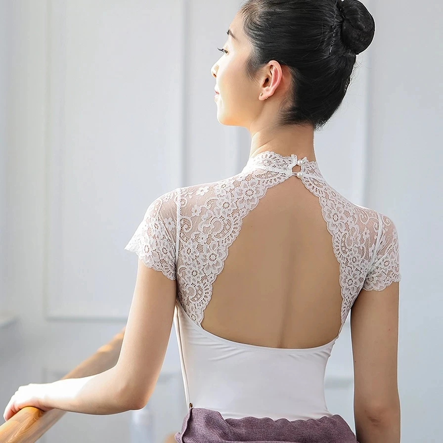 Collant De Dança Feminino ModLatBal - Renda Clássica Para Ballet E Aulas