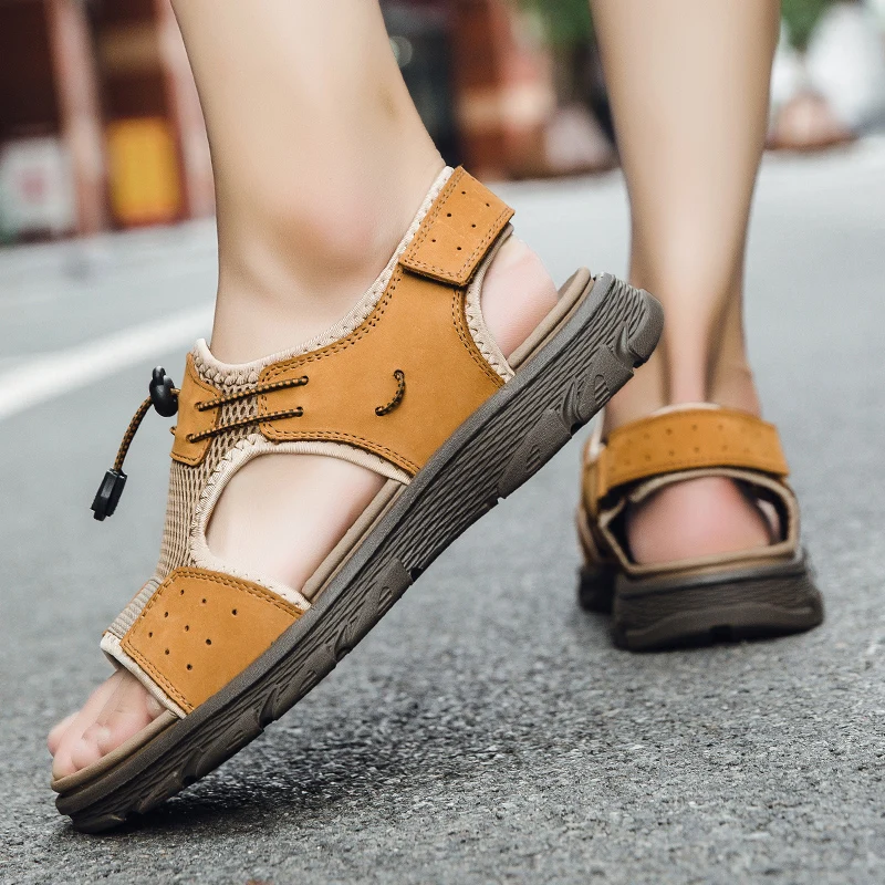 

Мужские сандалии, мягкая подошва, Легкая удобная пляжная обувь, повседневные прогулочные туфли, лето 2023