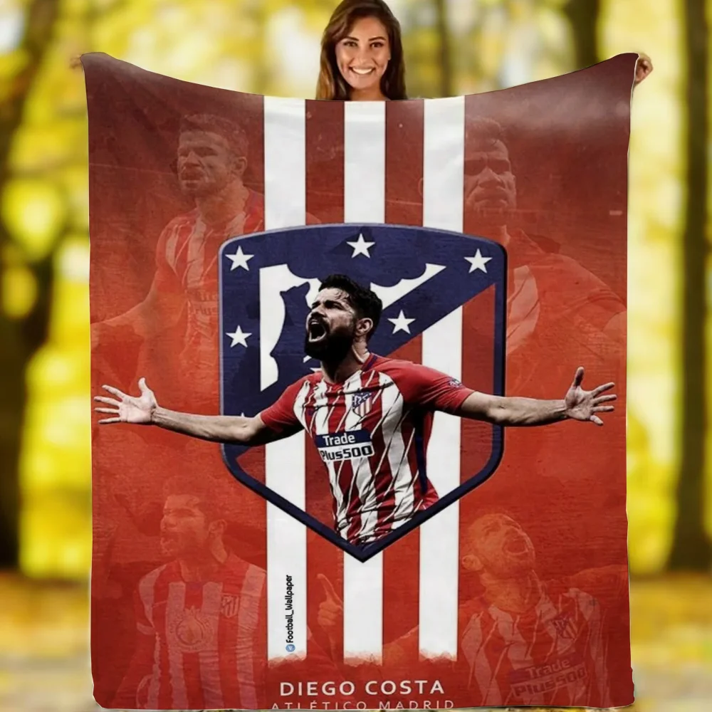 Atlético Madrid Logo Blankets & Throw Blanket Sofa Hairy Blankets for Bed Thin Wadding Blanket King Size Microfiber Bedding Knee 3