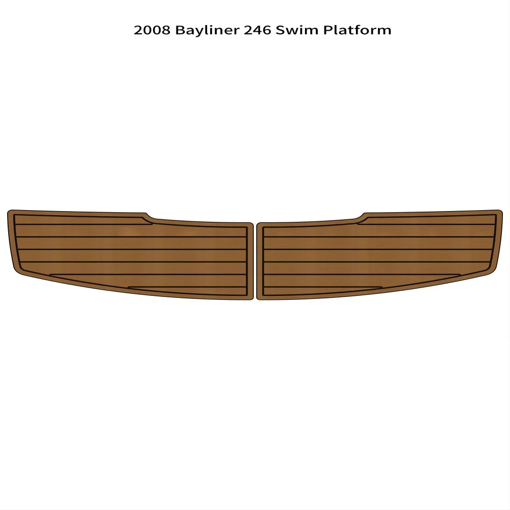 

2008 Bayliner 246 Swim Platform Step Boat EVA Foam Faux Teak Deck Floor Pad Mat Backing Self Adhesive SeaDek Gatorstep Style