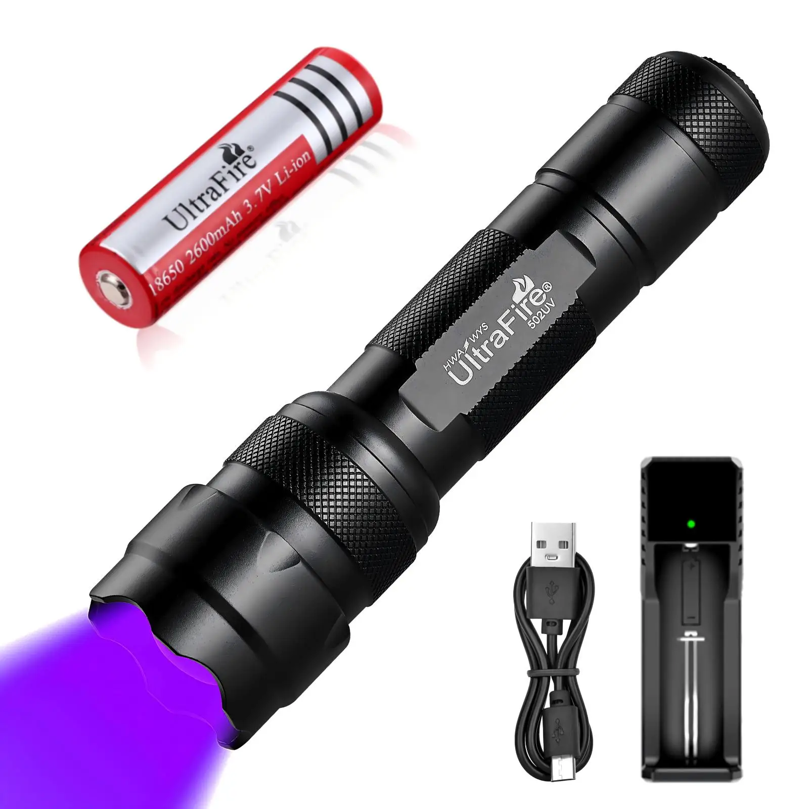 Eletorot Torcia UV LED Lampada 395 NM Ultravioletti Blacklight mano