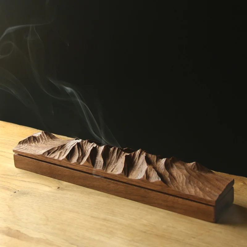 

Joss-Stick Tea Room Incense Box Solid Wood Zen Ornament Hand Carved Creative Gifts
