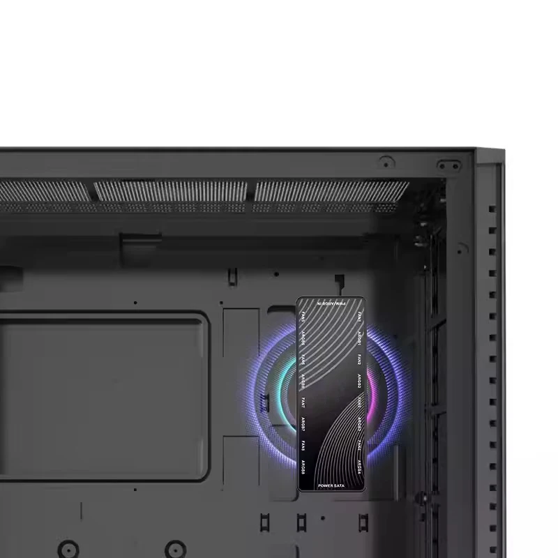 ICE Whale C8 1  8 PWM 및 ARGB 케이스 팬 허브 분배기 4Pin PWM 주소 지정 가능 ARGB 어댑터 원격 제어 기능이 있는 SATA 전원 인터페이스