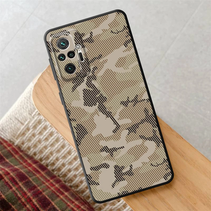 Camouflage Pattern Black Soft Phone Cover