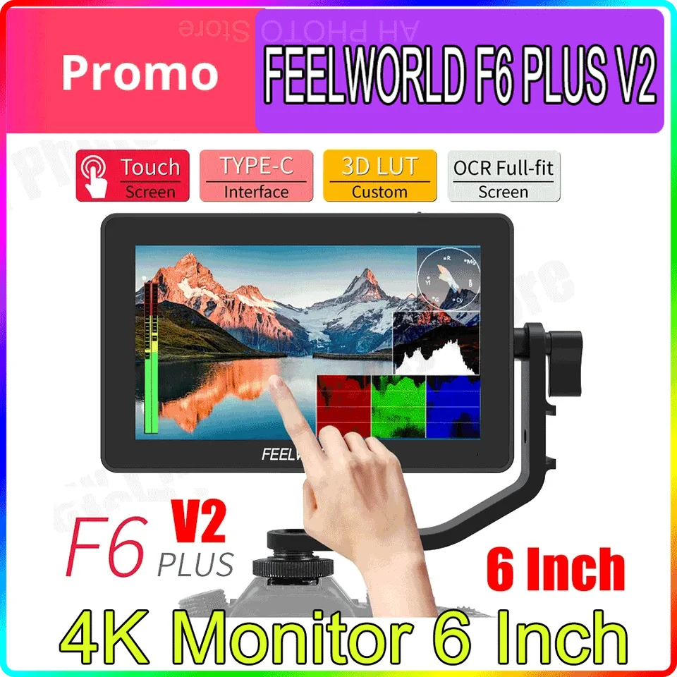 FEELWORLD F6 PLUS V2 6 インチカメラ DSLR フィールドモニター