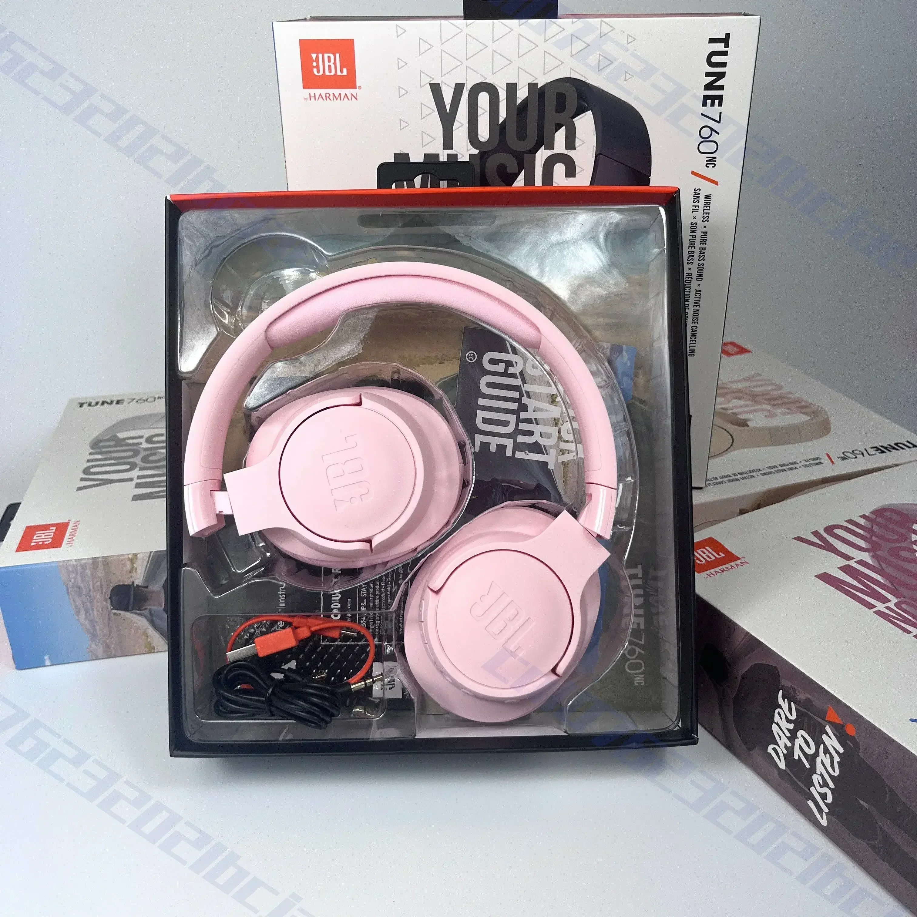 سماعات JBL Tune 760NC الأصلية القابلة للطي فوق الأ...