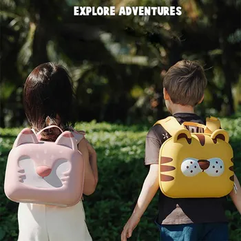 Zaino per Bambini, Borsa Cartoon per Asilo, Zaino Scolastico per Studenti, Borsa per Gite Scolastiche, Serie Animali, Ideale come Regalo