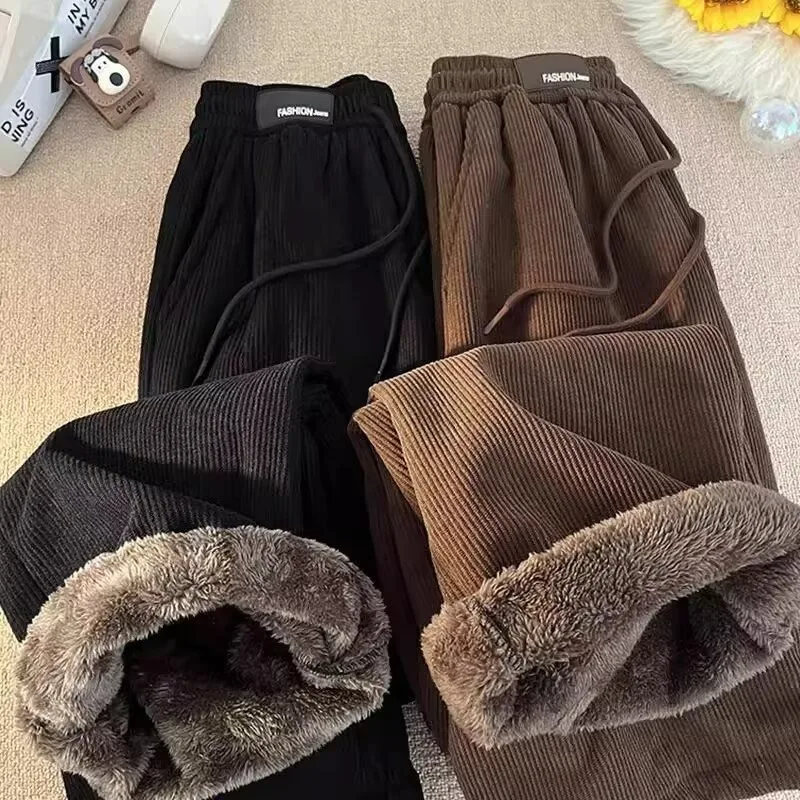 Outdoor Cold Resistant Warm Corduroy Men's Winter Thick Cotton Pants Retro Casual casual pants corduroy pants