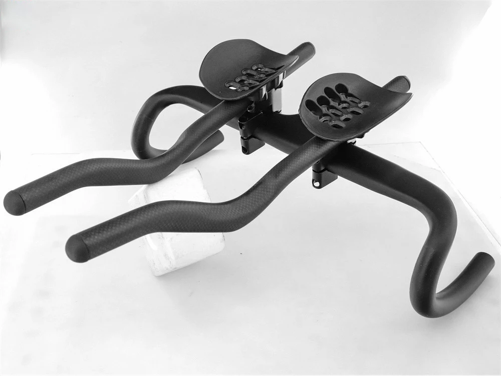 Special-shaped Clamp Road Fixed Gear Bike Triathlon Time Trial 3K Full Carbon Bicycle Extended TT Rest Handlebar Carbon Bar,carbon fiber bicycle handlebar
