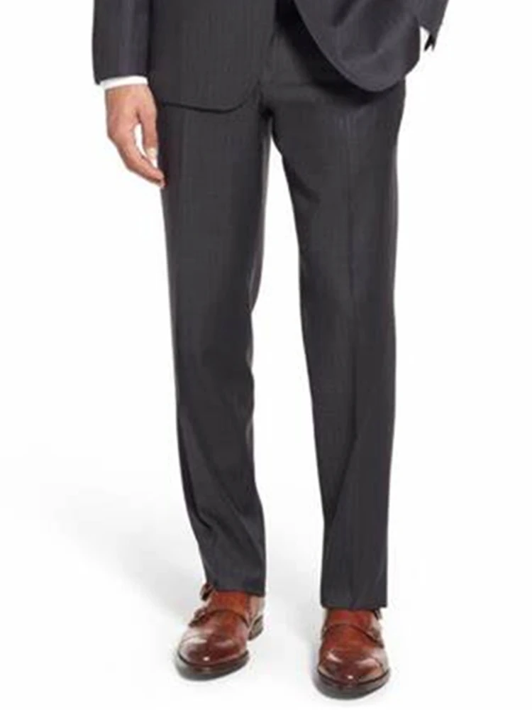 Luxury Cashmere Silk Wool Super 140 Pure Wool Suits Tailor Made Suits Charcoal Grey Business Suits Custom Made Suits For Men