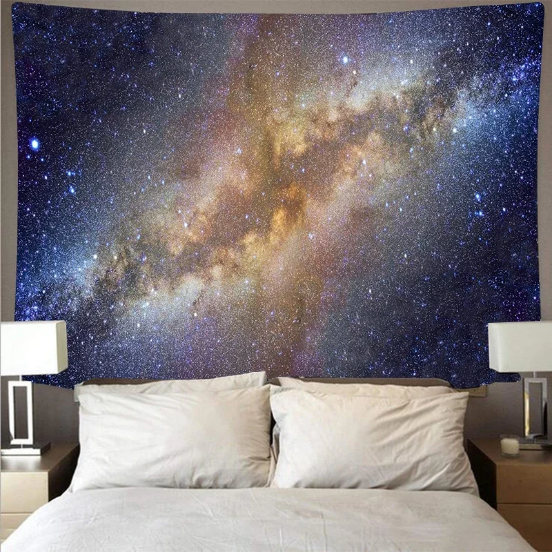 Galaxy Star Tapestry Large Star Wall Cloth Psychedelic Wall Hanging Print Art Beach Towel Tapestry