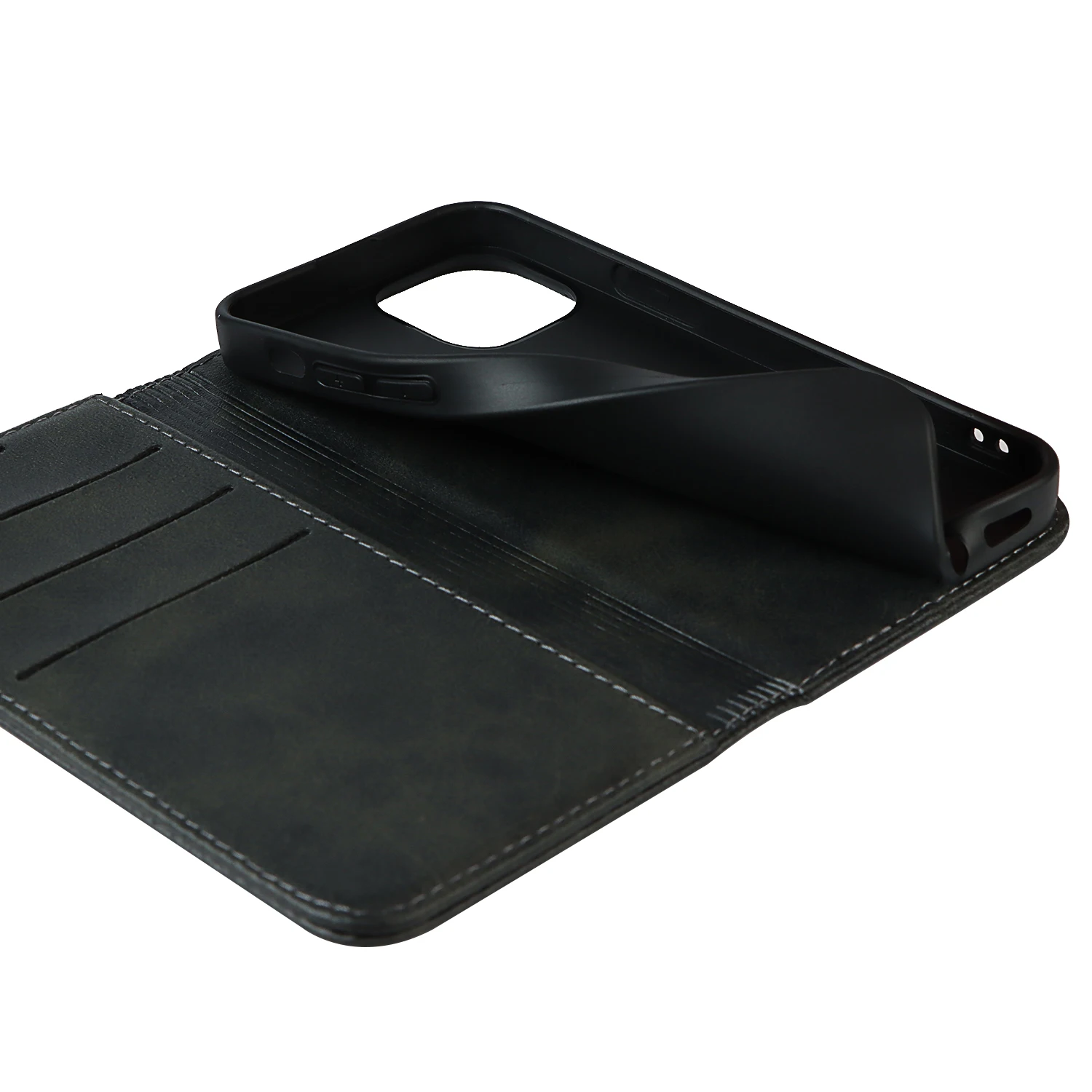 Capa de Couro para o Iphone 13 11 12 Pro Max Mini x xs Max xr Plus se 2023 2023 Aleta Coldre Atração Magnética Carteira Case - Image 3