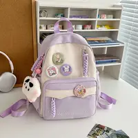 Cute Japanese Style Backpack Nylon Multi-function Doll Handbag Large Capacity Laptop Bag Student Gifts Back to school Office