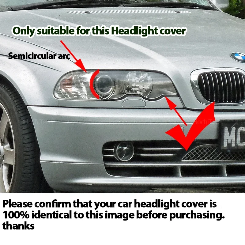 BMW E46 쿠페 컨버터블 용 전면 헤드 라이트 커버 1999-2003 M3 2000-2006 자동 유리 렌즈 케이스 헤드 라이트 캡 전등 갓 쉘