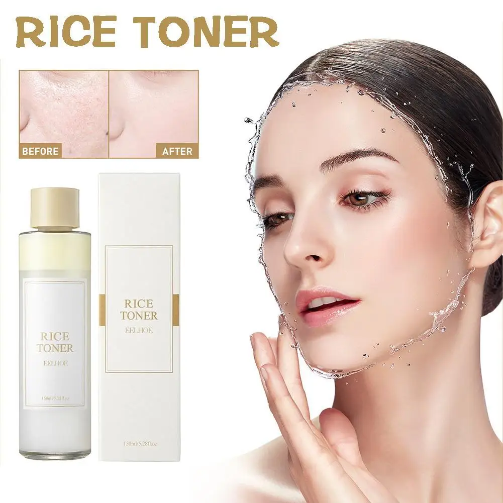 

150ml Rice Face Toner For Glowing Skin Deep Moisturizing Brightening Restore Skin Texture Serum Shrink Pores Skin Barrier Repair