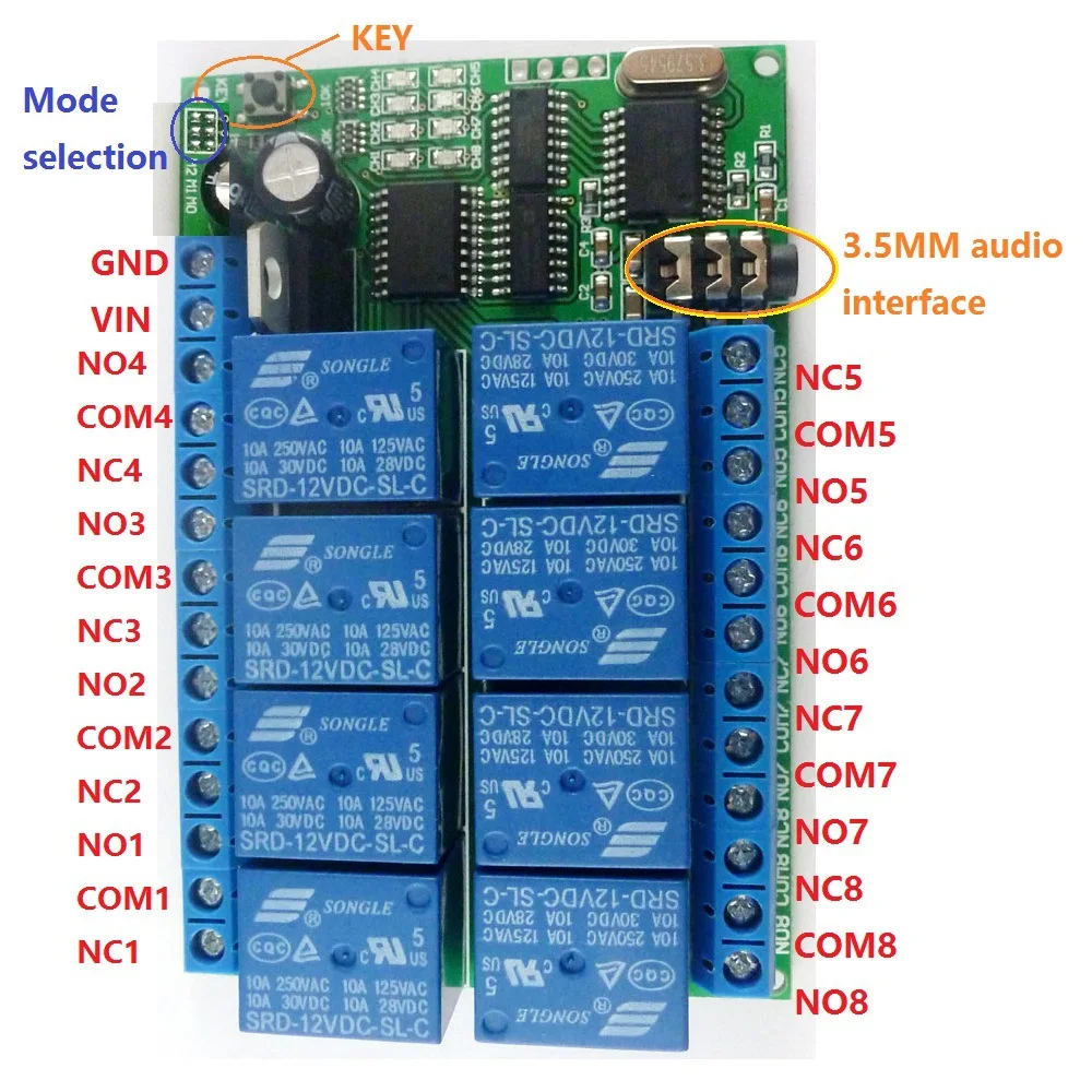 DTMF  , ȭ  ġ, Ʈ Ȩ Ʈѷ , 8 ä, AD22A08, DC 12V, MT8870  ڴ