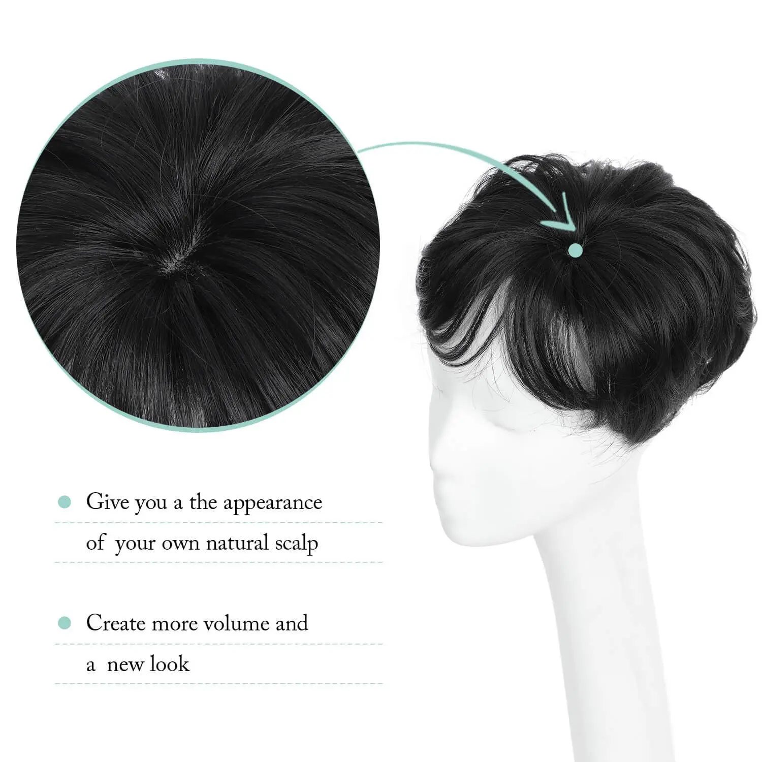 Synthetic Clip In Hair Toppers For Thin Hair Women