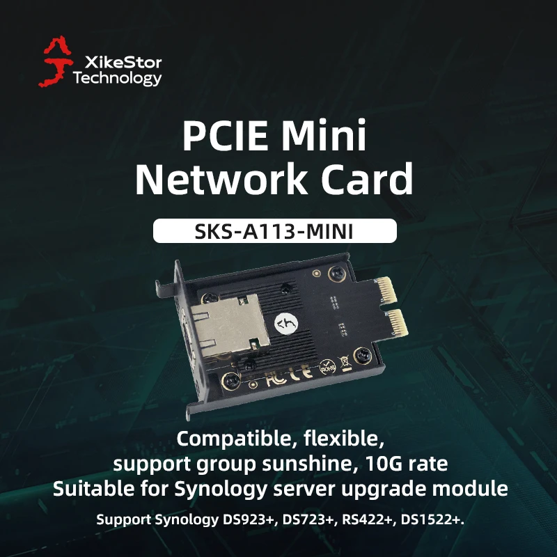 Xikestor Pcie Mini Network Card Support Synology Ds923 +,Ds723 +,Rs422 +,Ds1522 + Server Modulo Ppgrade