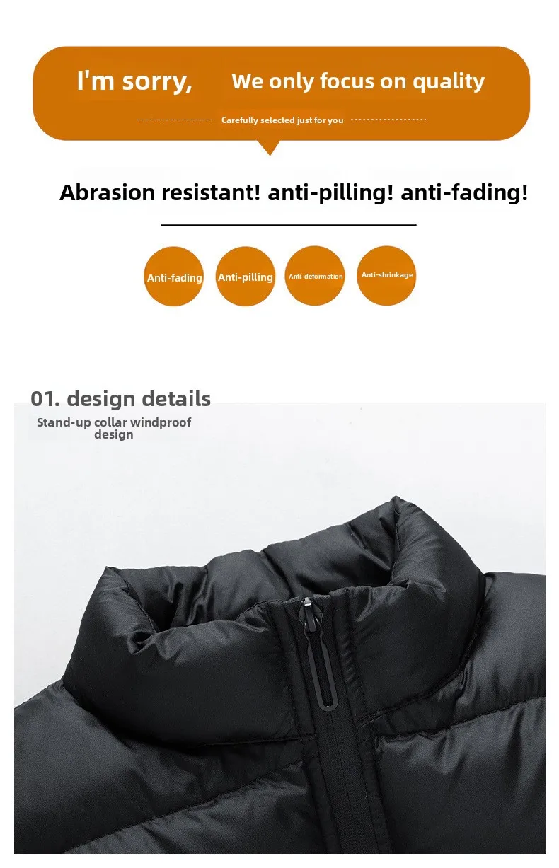 Large Size Winter Vest Wearing Example 1