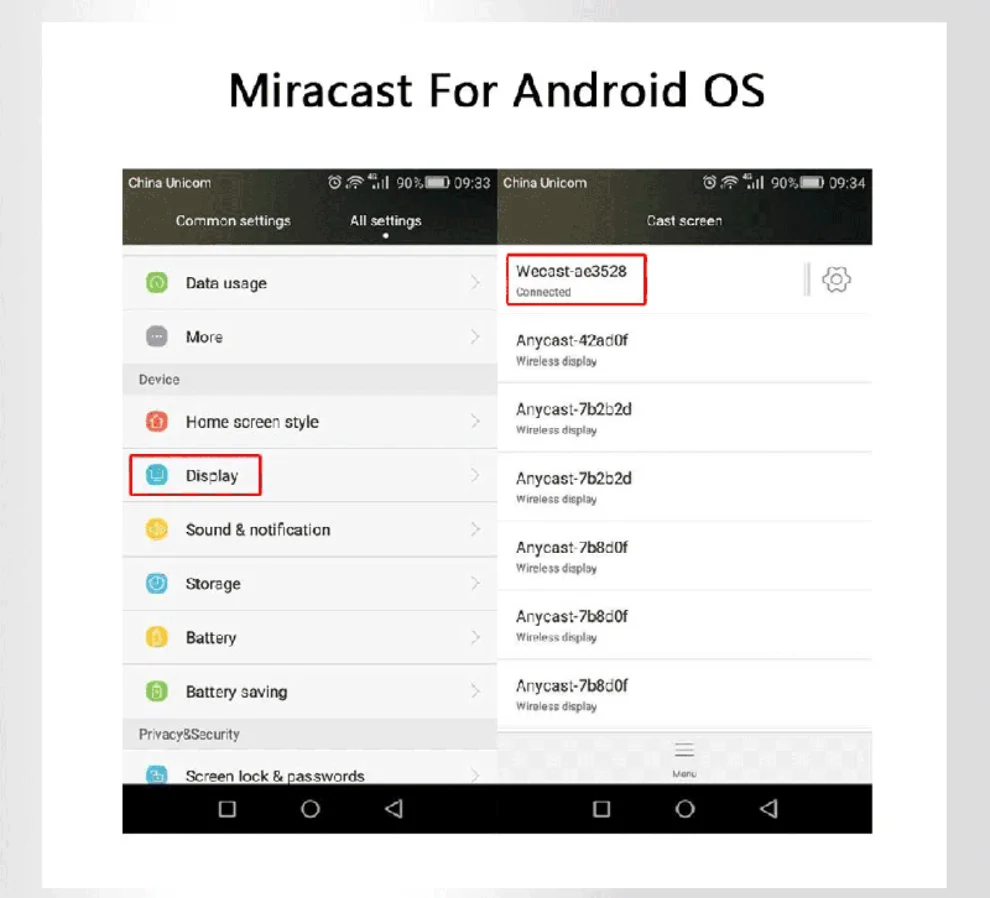 fio, wi-fi, dongle, miracast, airplay, hdmi, para android, ios