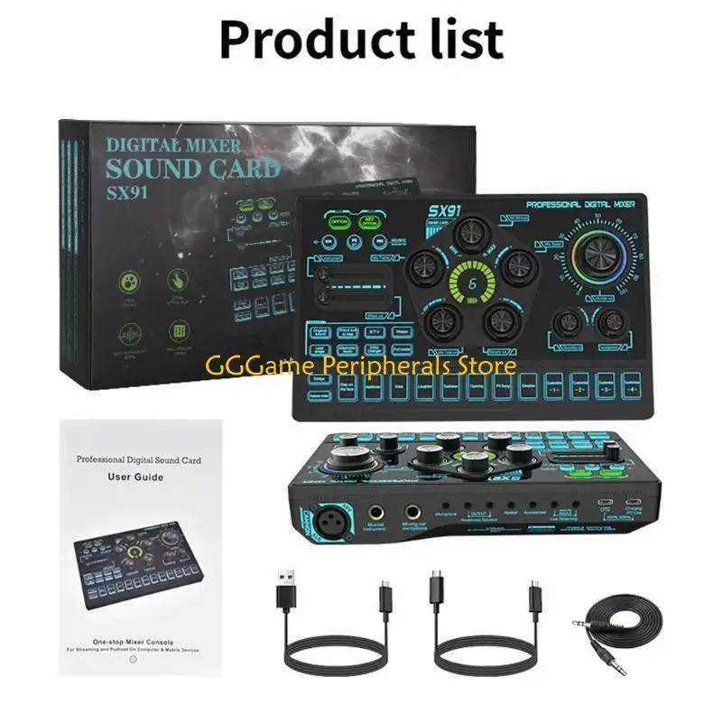 라이브 방송 멀티 플랫폼 호환 U55B 전화 스트리밍 사운드 카드