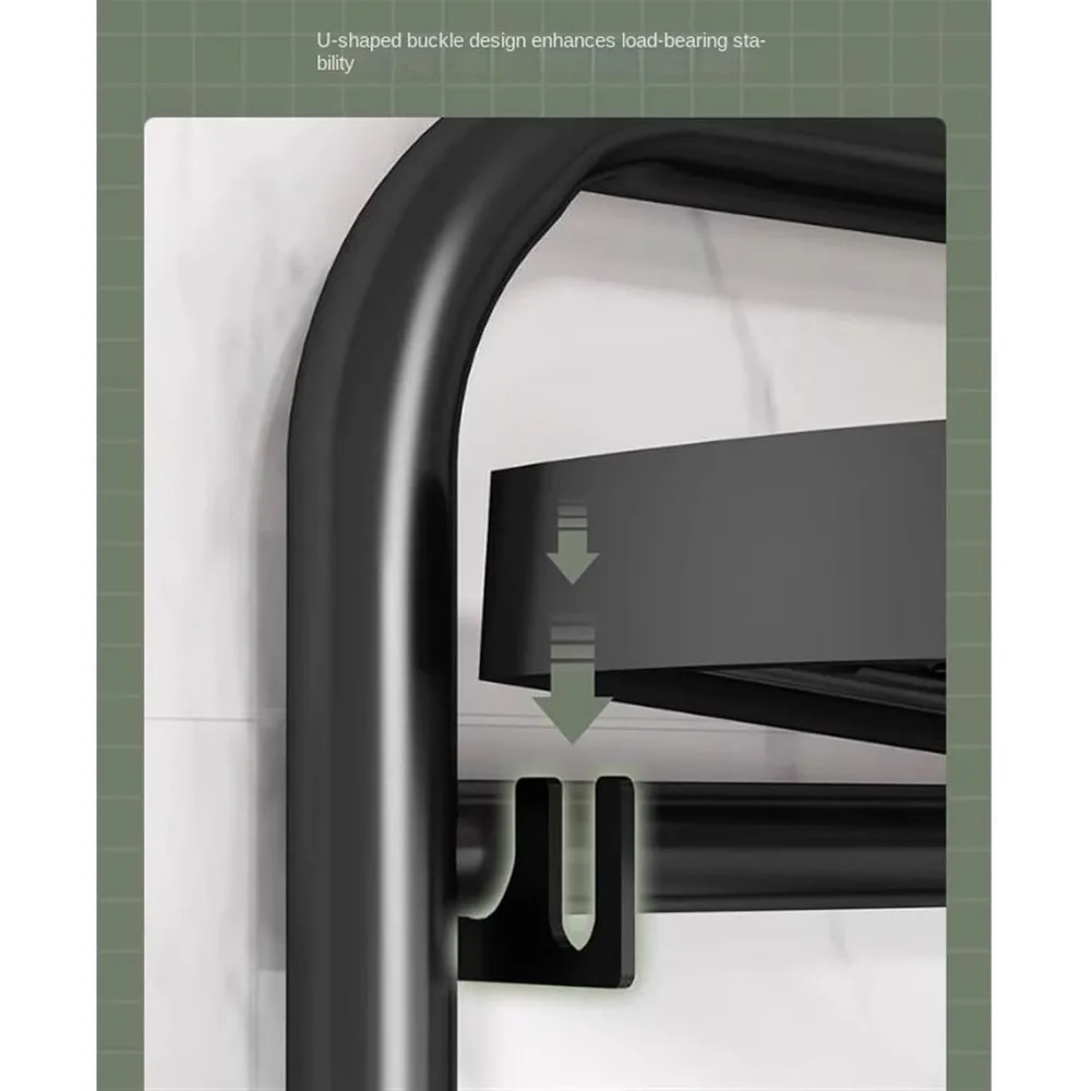 Corner Rack Foldable Corner Shelf Fan-Shaped Corner Storage Rack Steel Shelves 4