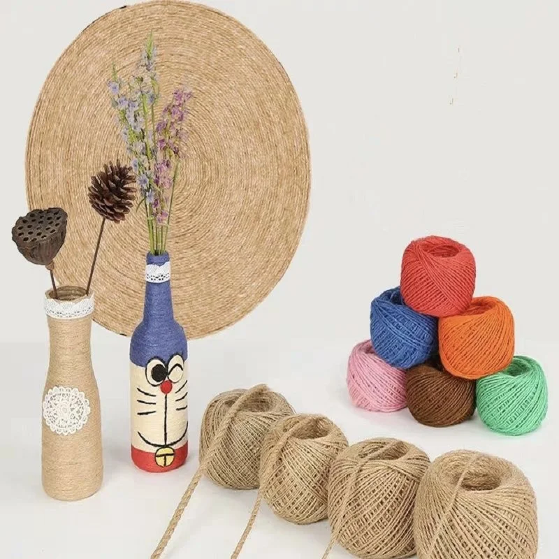 Natural Jute Ribbon Crafts Vintage Rope Jute Cord Sewing DIY Thread Twine Bulk Handmade Party Gift Wedding 1/2/3/4/5/6/8/10mm jute rope