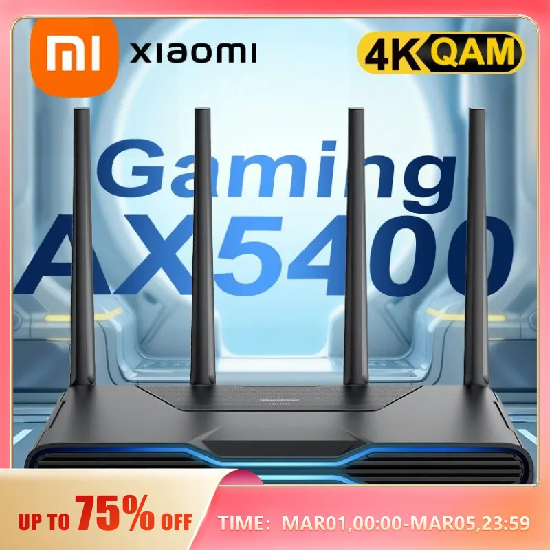  Xiaomi Redmi Gaming Wifi Router AX5400 Mesh Wi-Fi 6 2.5Gbps RGB Lighting Effects Gaming Network Port Game Acceleration Dedicated 
