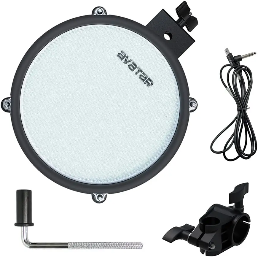 8inch Dual zone Snare Tom Mesh Drum Pad for Electronic Drum Set With Clamp Cable