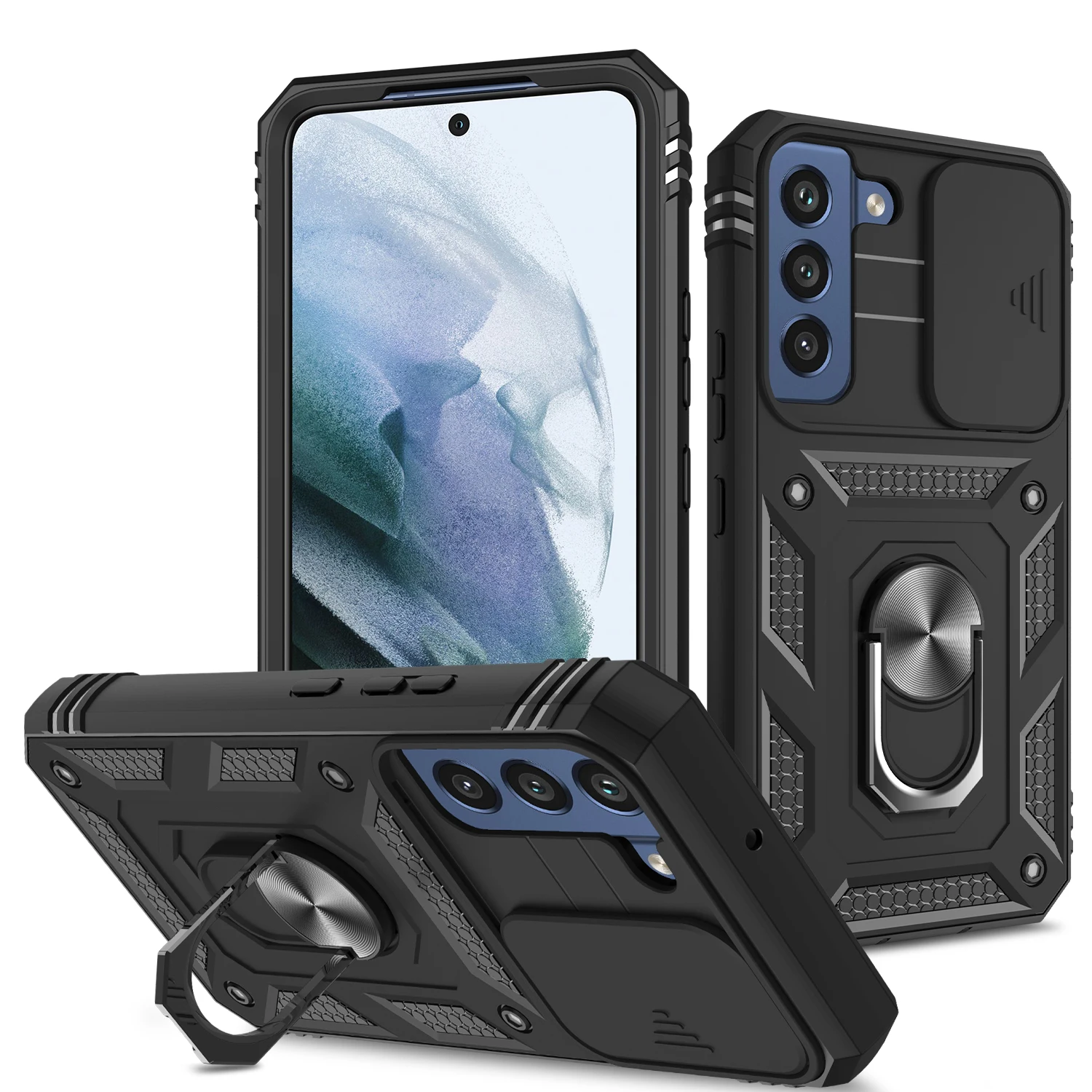 samsung silicone case Chống Trơn Trượt Bảo Vệ Mạnh Mẽ Ốp Lưng Dành Cho Samsung Galaxy Samsung Galaxy S22 Cực S21 FE S22 Plus S 22 5G A52S a52 A12 2 Lớp Bao Bọc Điện Thoại Fundas kawaii samsung cases