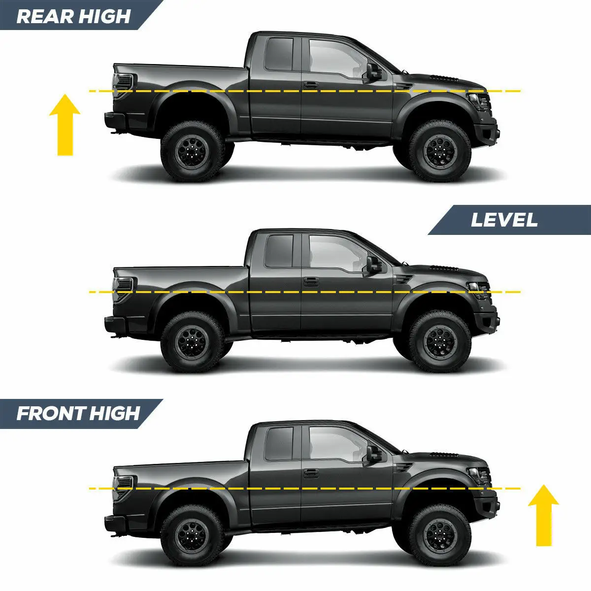 ZY Wheel 3 Front and 2 Rear Leveling Lift Kit for 2004-2019 Ford F150 2WD 4WD Will Rise Your F150 Front 3 and Rear 2 