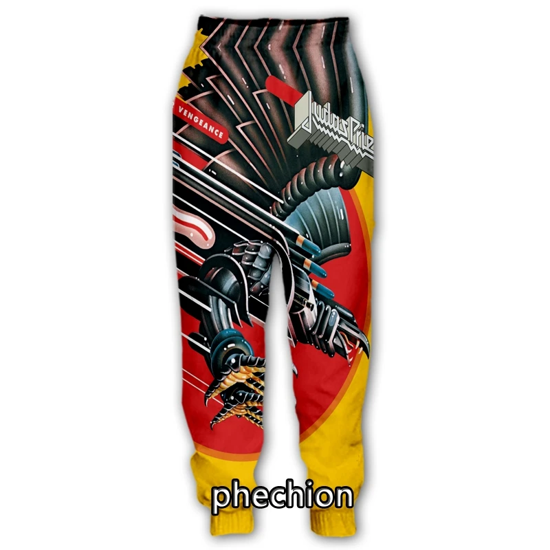 

phechion New Men/Women Judas Priest Rock Band 3D Print Casual Pants Fashion Streetwear Men Loose Sporting Long Trousers F180