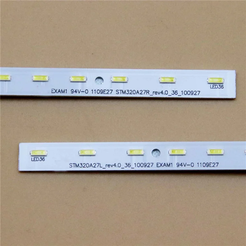 파나소닉용 LED 백라이트 스트립, TC-L32X30A TC-L32X30B TC-L32X35L TC-L32X5A 바, STM320A27L/STM320A27R_rev4.0_36 플랭크, 2 개