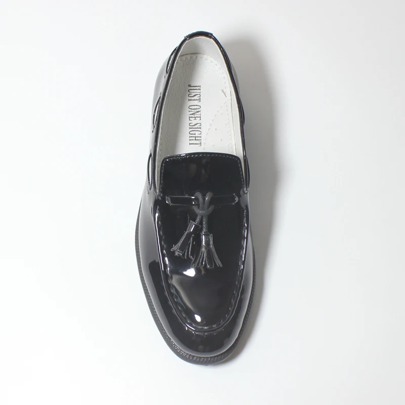 Kids Shoe For Boys Loafers Handmade Slip On Boat-Dress PU Leather Shoes Lightweight Tassle Formal Shoe Soft and Comfortable