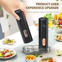 Moulin à poivre électrique externe réglable, grande capacité, moulin à sel et à poivre, moulin à épices électrique Rechargeable, outil de cuisine 2