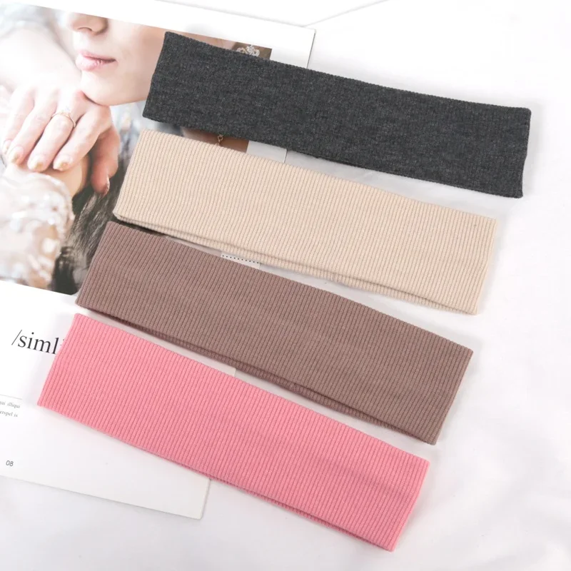 4Pcs Simple Sports Headbands for Women Cute Wash Face Make-up  Fitness Running Yoga Elastic Hairbands Stretch Hair Accessories