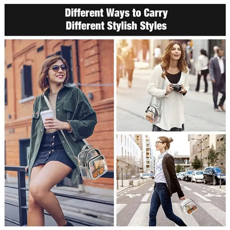 For Refer To Description Transparent PVC Bag PVC Simple Shoulder Bags Clear Bags For Women Women Clear Bag Large Capacity For