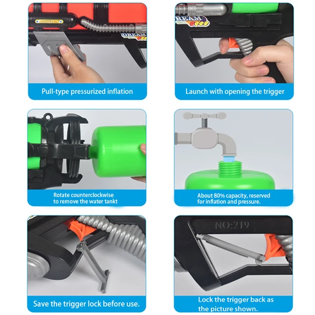 Outdoor Beach Water Guns Pump Sprayer Fighting Water Play Toys Summer Seaside Children's Swimming Pool Game Battle Spray Gifts 4