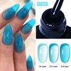 MEET ACROSS 8Pcs/Set Jelly Glass Gel Nail Polish Set Crystal Nude Pink Semi Permanent UV Gel Kit For Naill Art Manicure Vernis 5